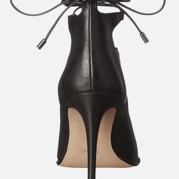 Coach Kira Lace-up Black Leather Stiletto HEELS Size 7.5 - Picture 8 of 10